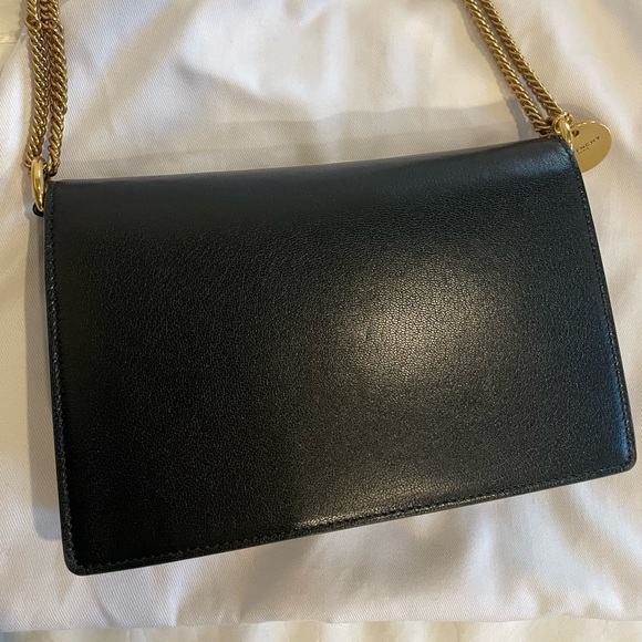 Givenchy GV3 Wallet on a Chain Crossbody Purse Clutch Black Leather and Suede - Picture 5 of 8